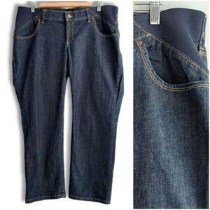 OLD NAVY | Maternity Side-Panel Mid-Rise Crop Ankle Blue Jeans Sz 12